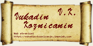 Vukadin Kozničanin vizit kartica